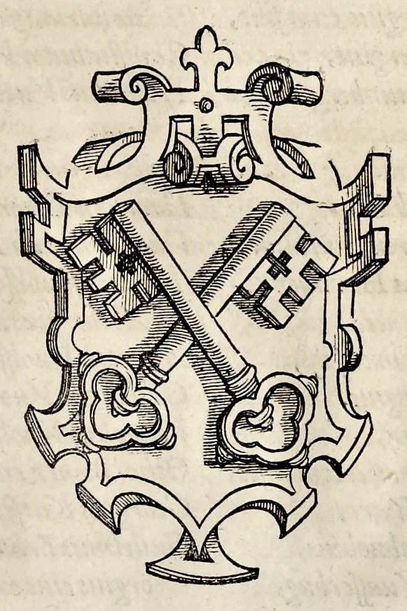 An illustration from Pandectae trivmphales, siue, Pomparvm et festorvm ac solennivm apparatvvm, conviviorvm, spectacvlorvm, simvlacrorvm bellicorvm equestrivm et pedestrivm, navmachiarum, ludorum deniq[ue] omnium nobiliorum, quot hactenus vbiq[ue] gentium re bello bene gesta ... edita concelebrataque sunt, tomi dvo : qvorvm prior de trivmphis ... heroum ... tractat : posterior ... hastilvdiorvm per Germaniam tradit initia ..., 1586, leaf 702