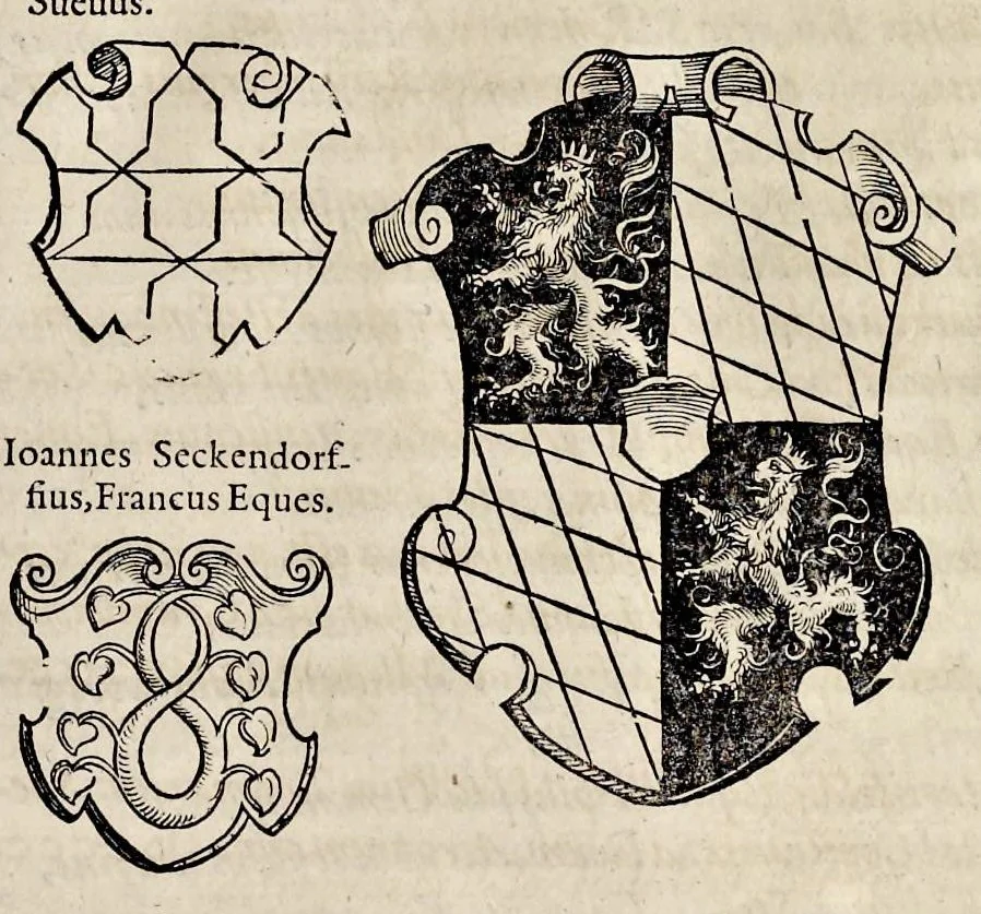 An illustration from Pandectae trivmphales, siue, Pomparvm et festorvm ac solennivm apparatvvm, conviviorvm, spectacvlorvm, simvlacrorvm bellicorvm equestrivm et pedestrivm, navmachiarum, ludorum deniq[ue] omnium nobiliorum, quot hactenus vbiq[ue] gentium re bello bene gesta ... edita concelebrataque sunt, tomi dvo : qvorvm prior de trivmphis ... heroum ... tractat : posterior ... hastilvdiorvm per Germaniam tradit initia ..., 1586, leaf 738