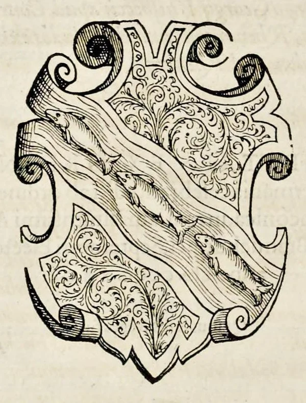 An illustration from Pandectae trivmphales, siue, Pomparvm et festorvm ac solennivm apparatvvm, conviviorvm, spectacvlorvm, simvlacrorvm bellicorvm equestrivm et pedestrivm, navmachiarum, ludorum deniq[ue] omnium nobiliorum, quot hactenus vbiq[ue] gentium re bello bene gesta ... edita concelebrataque sunt, tomi dvo : qvorvm prior de trivmphis ... heroum ... tractat : posterior ... hastilvdiorvm per Germaniam tradit initia ..., 1586, leaf 769