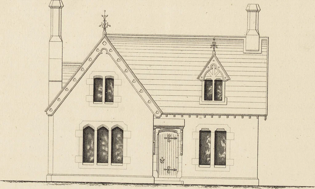 An illustration from Cottage, lodge, and villa architecture, 1870, leaf 114