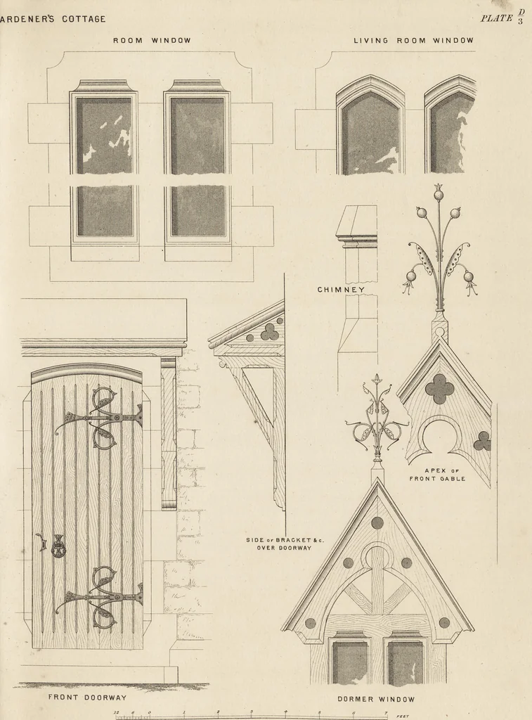 An illustration from Cottage, lodge, and villa architecture, 1870, leaf 118