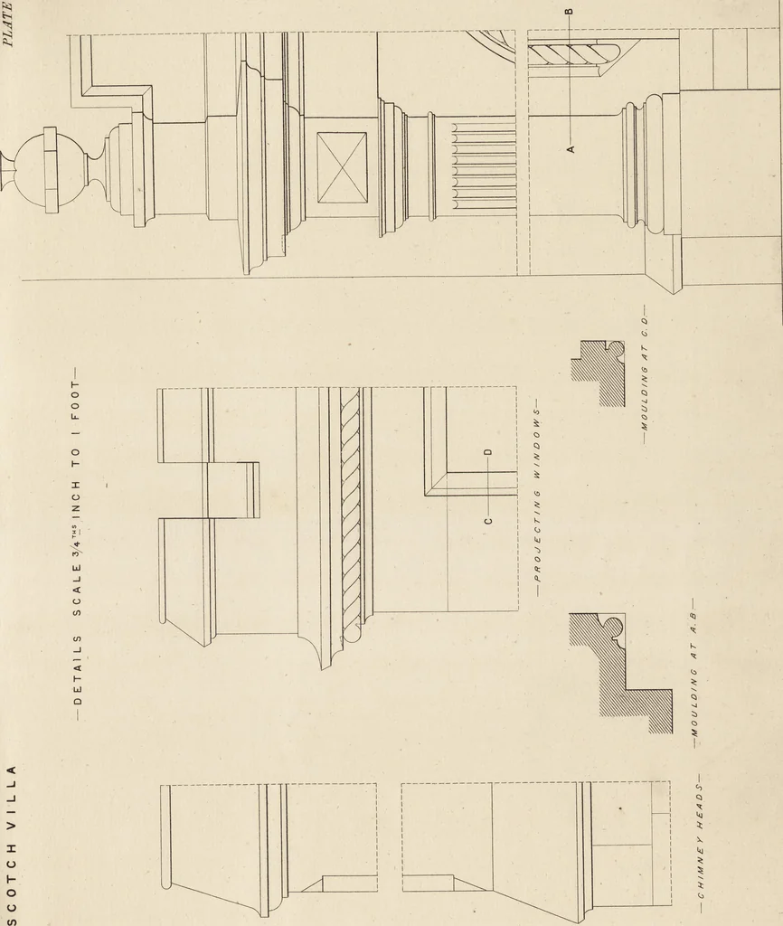 An illustration from Cottage, lodge, and villa architecture, 1870, leaf 134