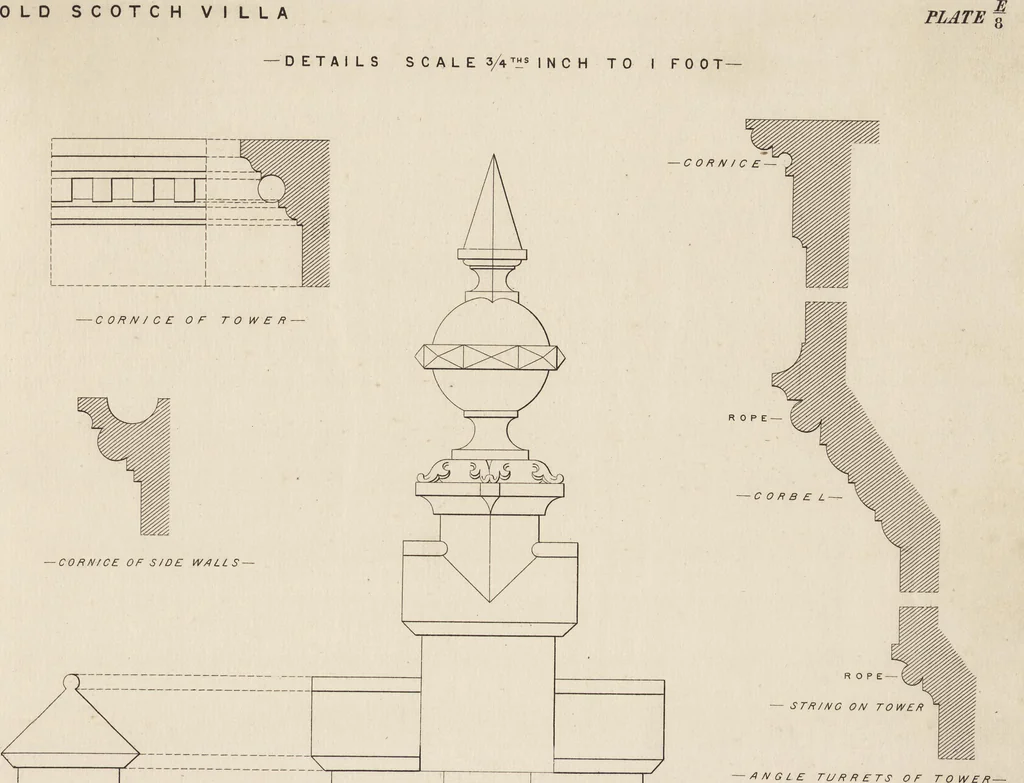 An illustration from Cottage, lodge, and villa architecture, 1870, leaf 136