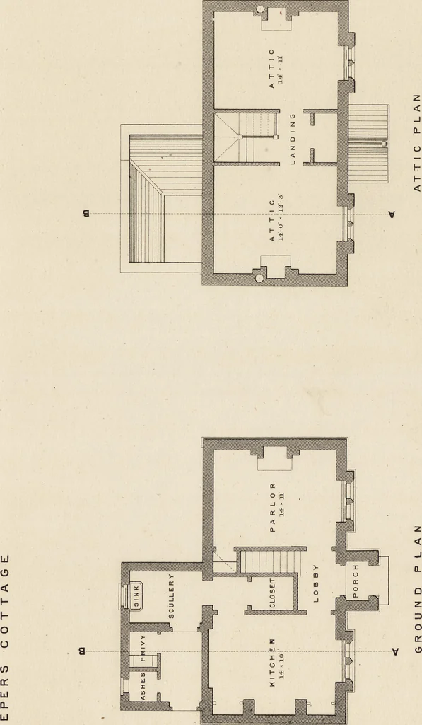 An illustration from Cottage, lodge, and villa architecture, 1870, leaf 154