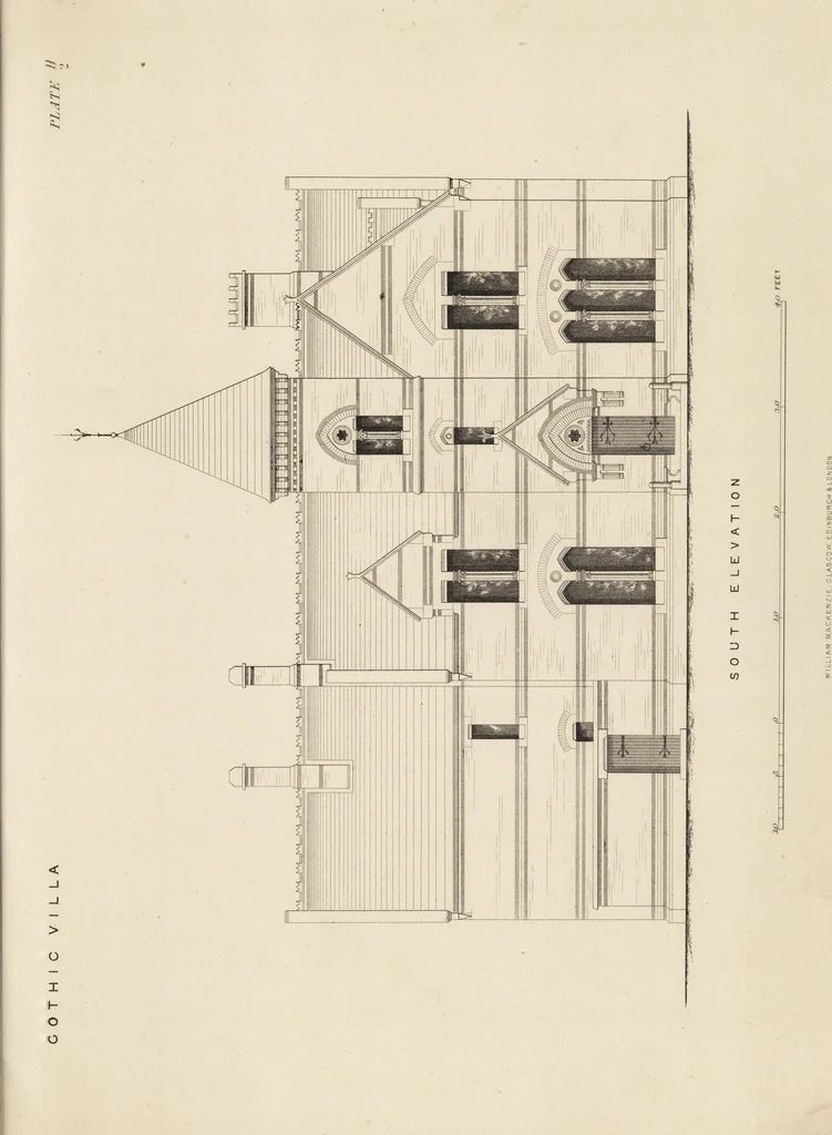 An illustration from Cottage, lodge, and villa architecture, 1870, leaf 160