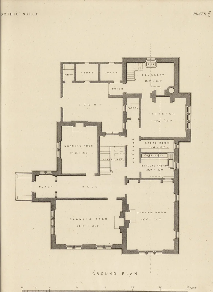 An illustration from Cottage, lodge, and villa architecture, 1870, leaf 166