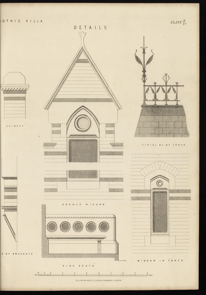 An illustration from Cottage, lodge, and villa architecture, 1870, leaf 176