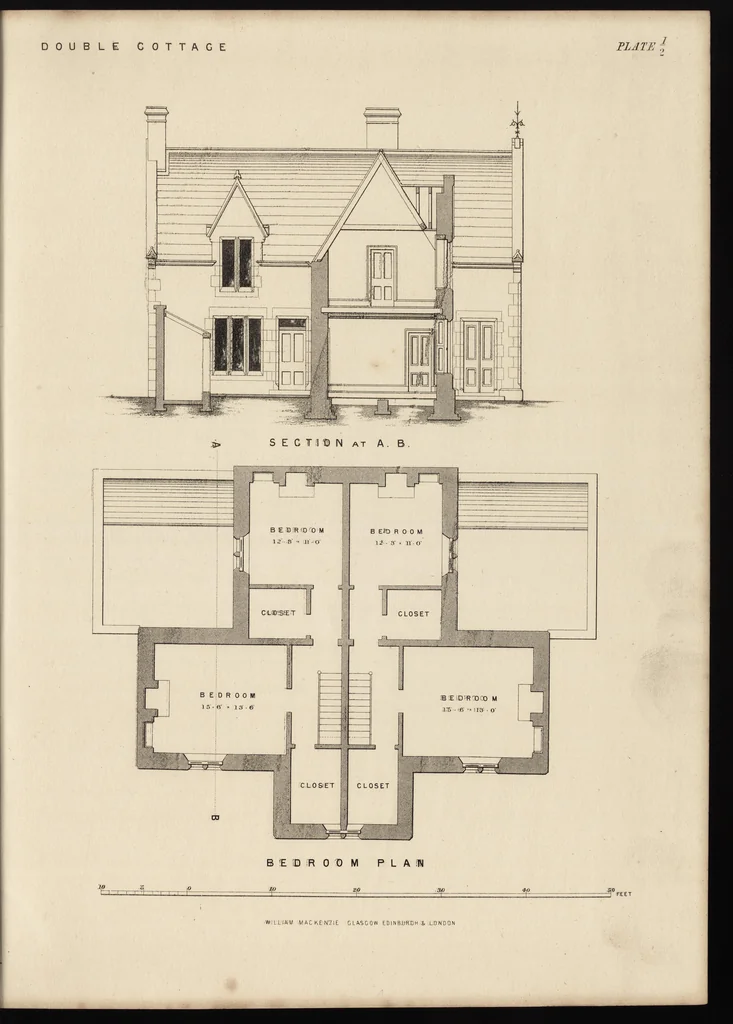 An illustration from Cottage, lodge, and villa architecture, 1870, leaf 182