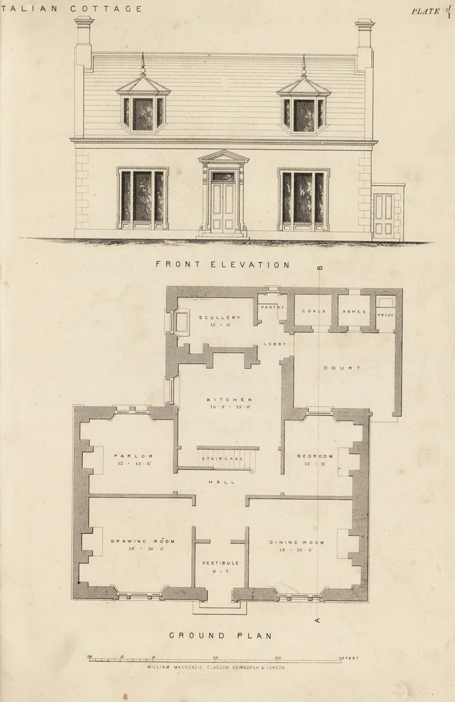 An illustration from Cottage, lodge, and villa architecture, 1870, leaf 186