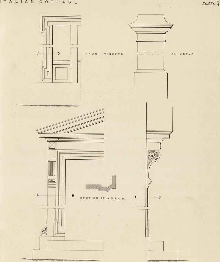 An illustration from Cottage, lodge, and villa architecture, 1870, leaf 192