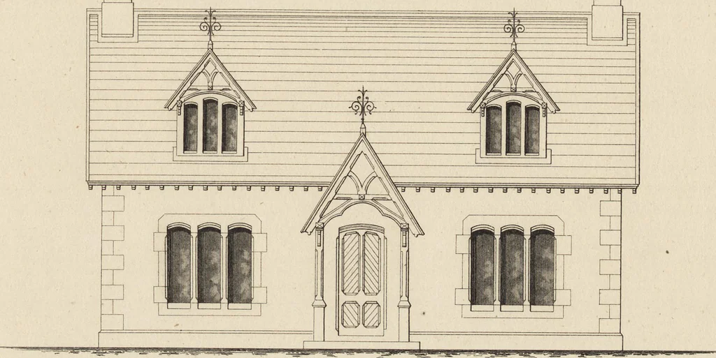 An illustration from Cottage, lodge, and villa architecture, 1870, leaf 196
