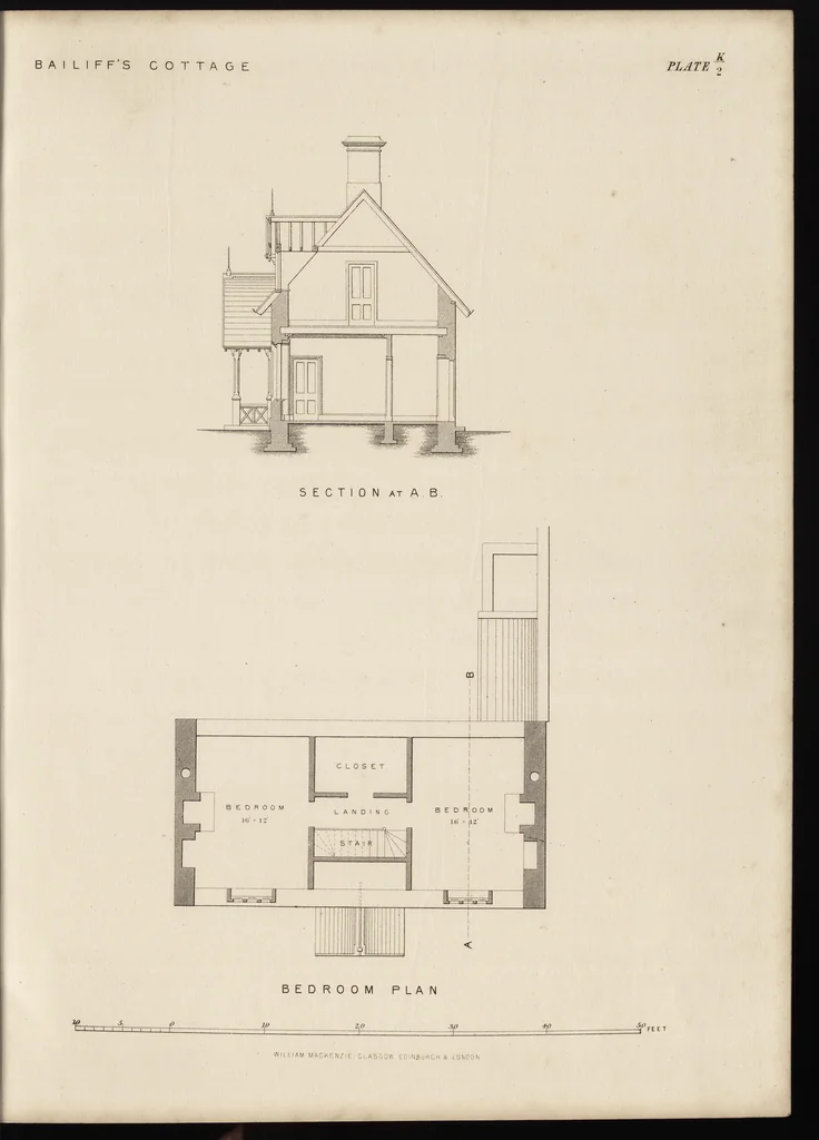 An illustration from Cottage, lodge, and villa architecture, 1870, leaf 198