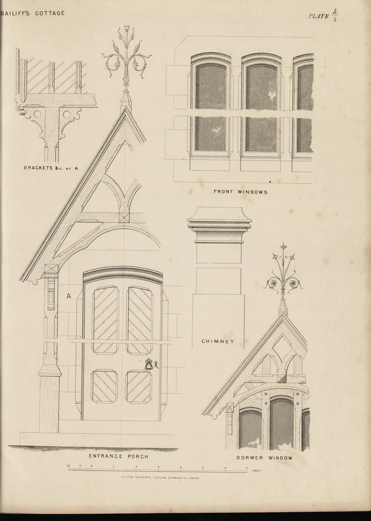 An illustration from Cottage, lodge, and villa architecture, 1870, leaf 200