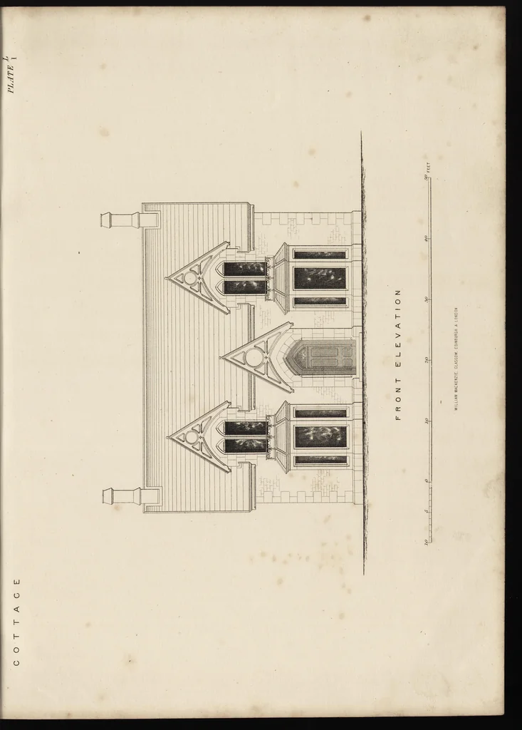 An illustration from Cottage, lodge, and villa architecture, 1870, leaf 204