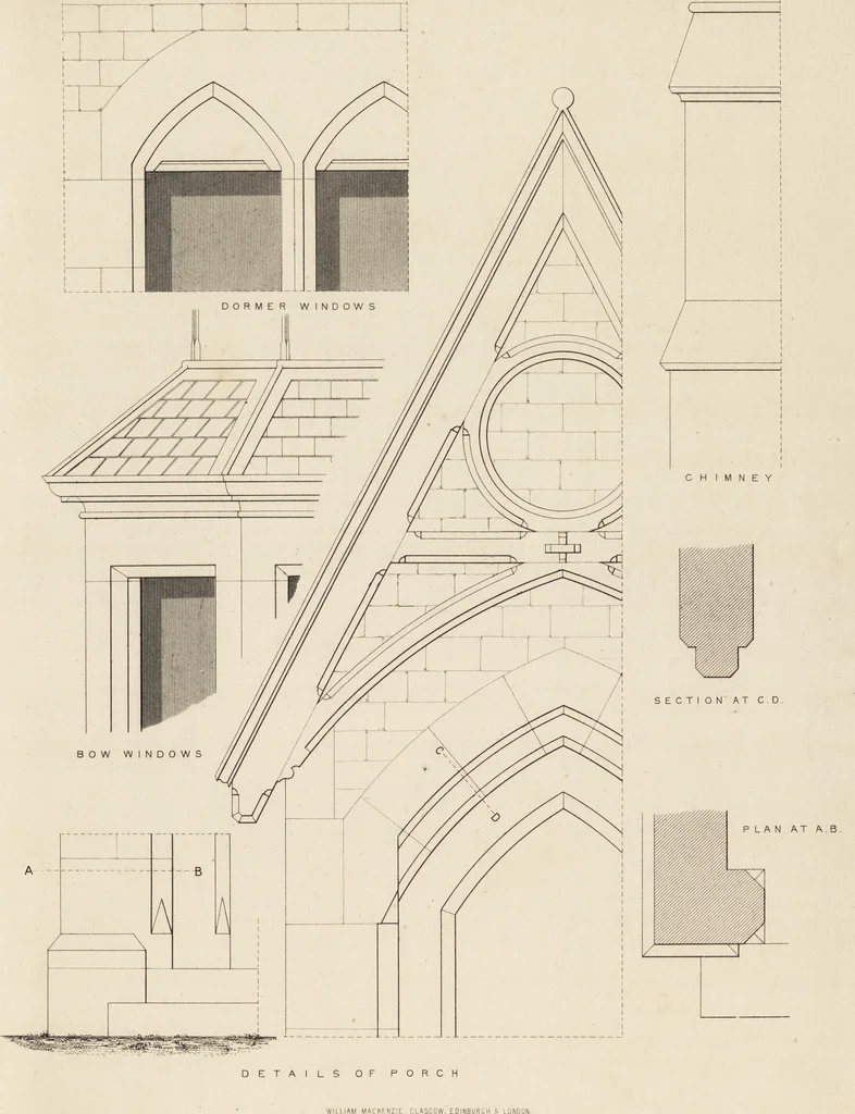 An illustration from Cottage, lodge, and villa architecture, 1870, leaf 214