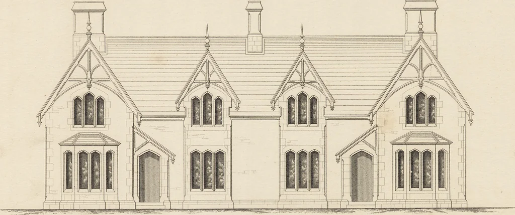 An illustration from Cottage, lodge, and villa architecture, 1870, leaf 236
