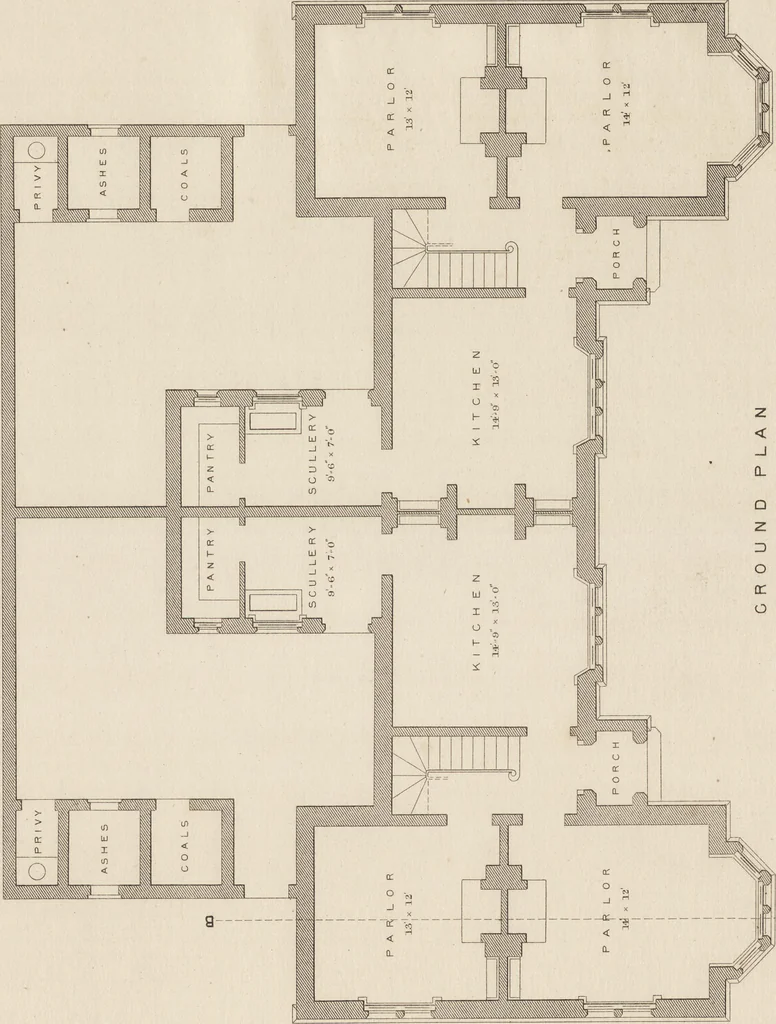 An illustration from Cottage, lodge, and villa architecture, 1870, leaf 242