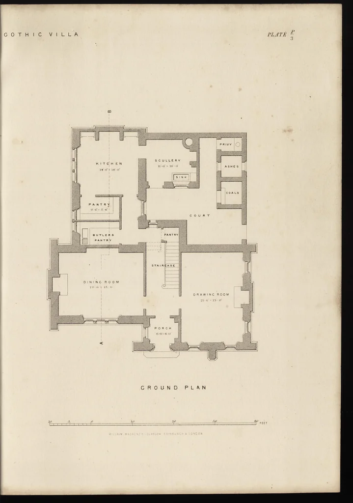 An illustration from Cottage, lodge, and villa architecture, 1870, leaf 260