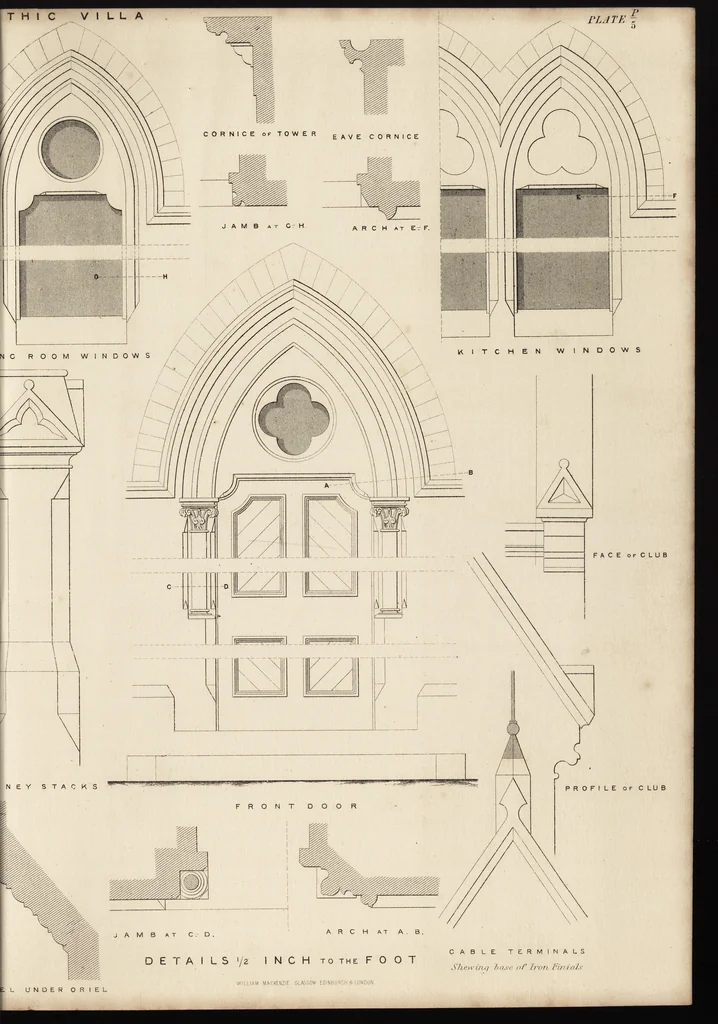 An illustration from Cottage, lodge, and villa architecture, 1870, leaf 264
