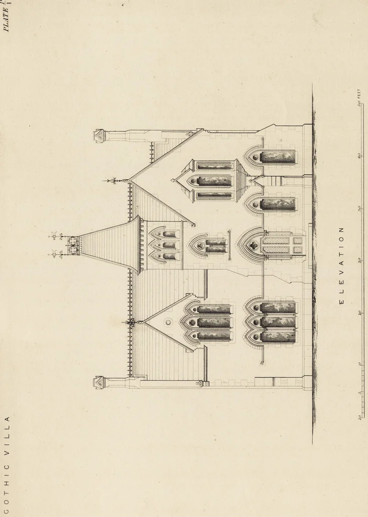 An illustration from Cottage, lodge, and villa architecture, 1870, leaf 270