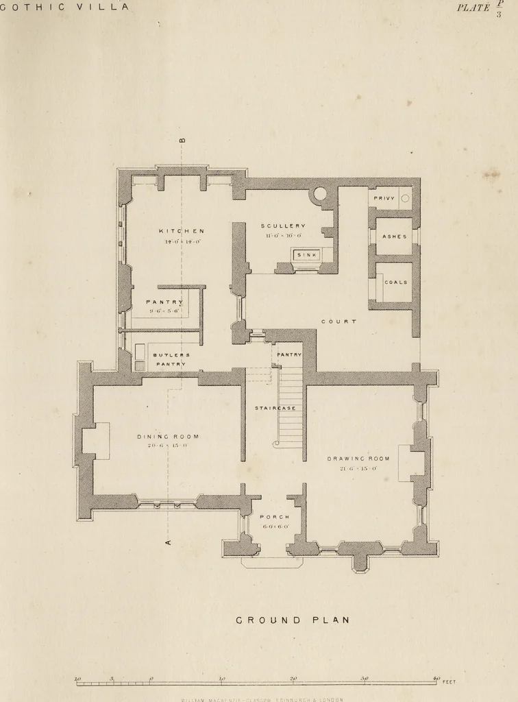 An illustration from Cottage, lodge, and villa architecture, 1870, leaf 274