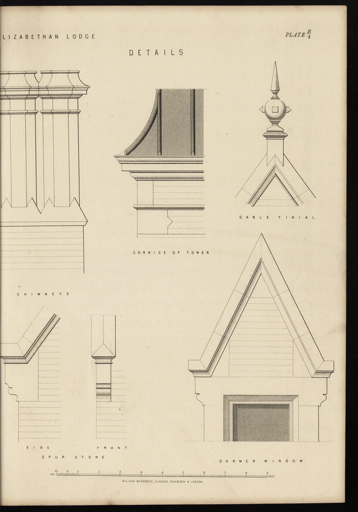 An illustration from Cottage, lodge, and villa architecture, 1870, leaf 294