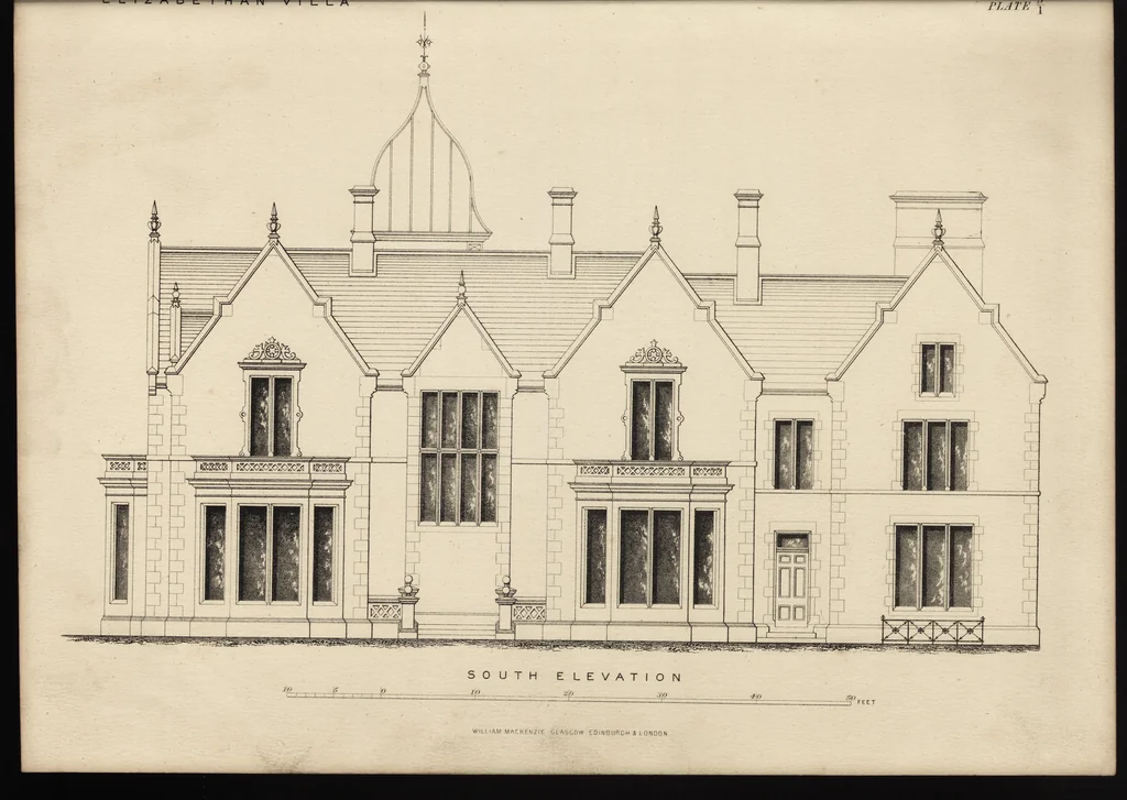 An illustration from Cottage, lodge, and villa architecture, 1870, leaf 298