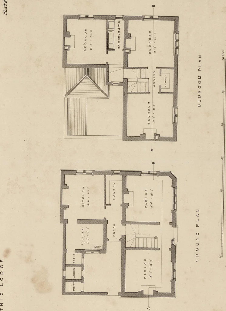 An illustration from Cottage, lodge, and villa architecture, 1870, leaf 324