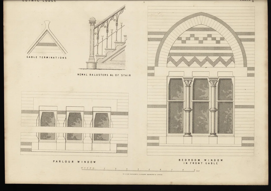 An illustration from Cottage, lodge, and villa architecture, 1870, leaf 328
