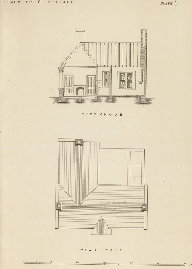 An illustration from Cottage, lodge, and villa architecture, 1870, leaf 334