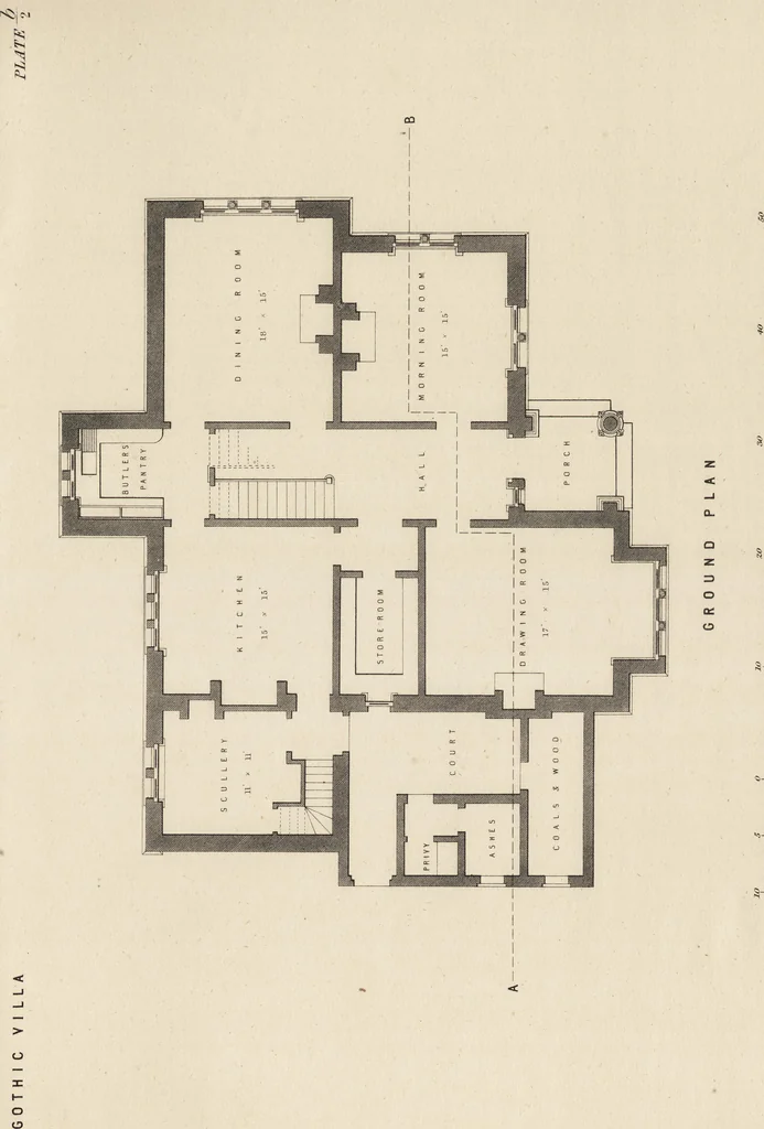 An illustration from Cottage, lodge, and villa architecture, 1870, leaf 352