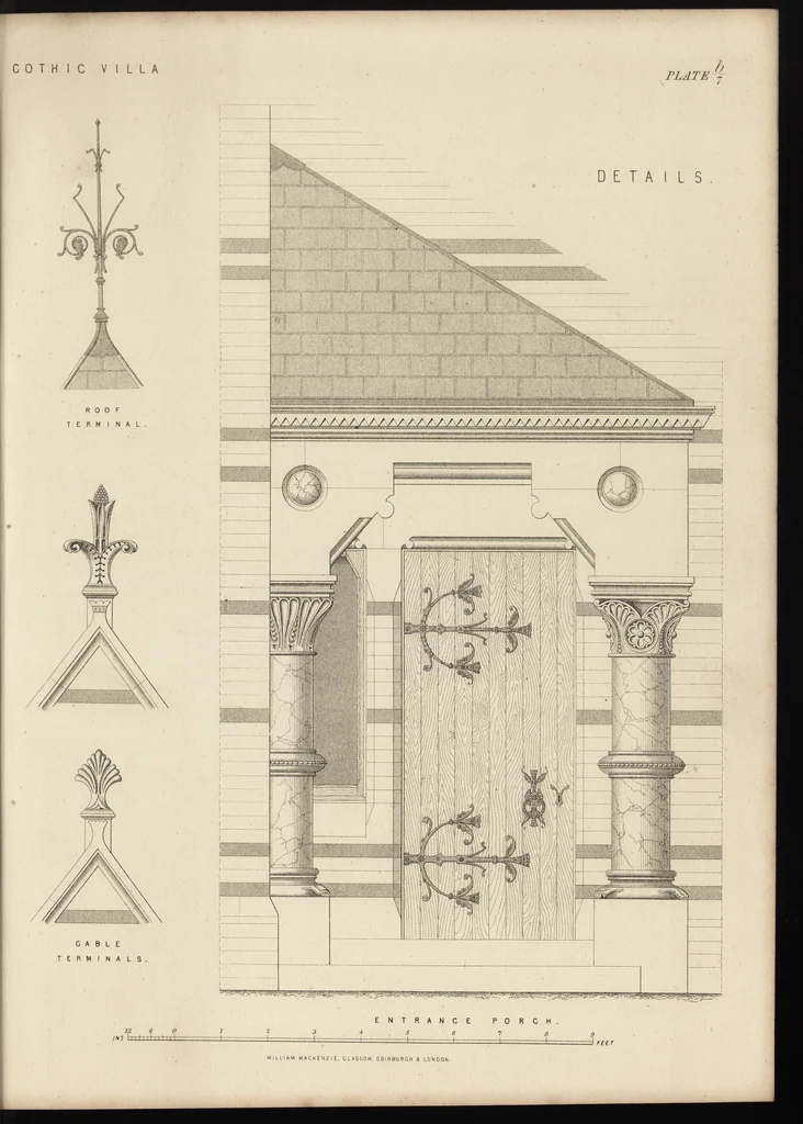 An illustration from Cottage, lodge, and villa architecture, 1870, leaf 362
