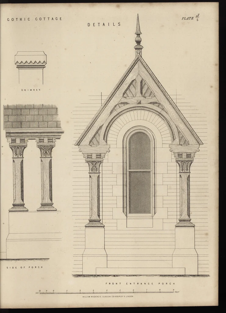 An illustration from Cottage, lodge, and villa architecture, 1870, leaf 394