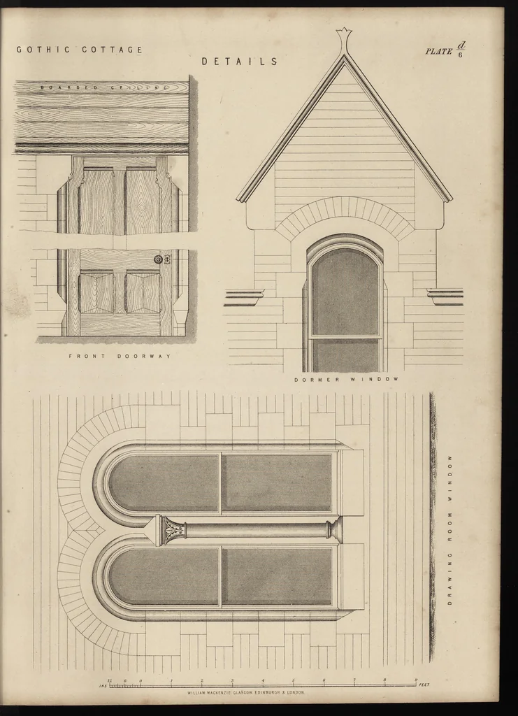 An illustration from Cottage, lodge, and villa architecture, 1870, leaf 396
