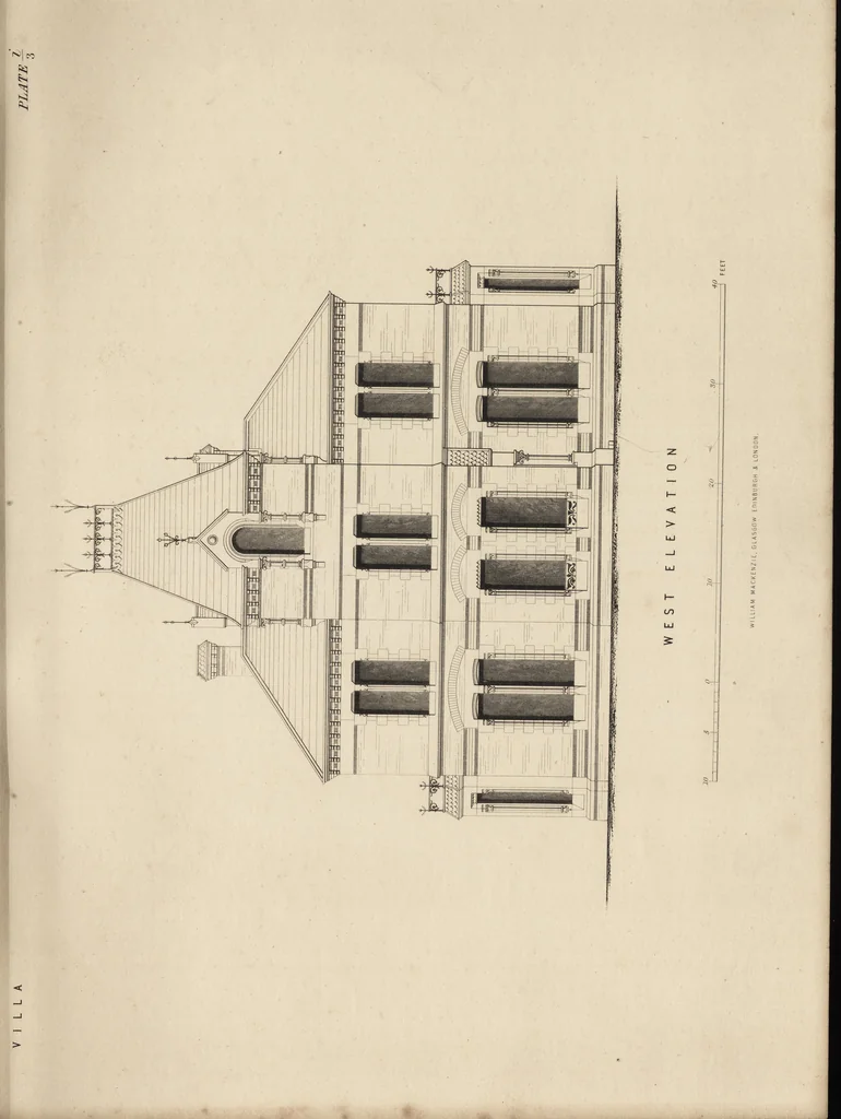 An illustration from Cottage, lodge, and villa architecture, 1870, leaf 420