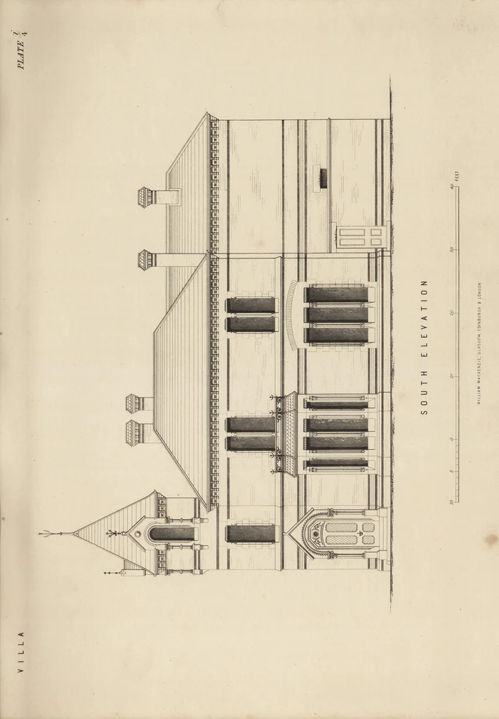 An illustration from Cottage, lodge, and villa architecture, 1870, leaf 422