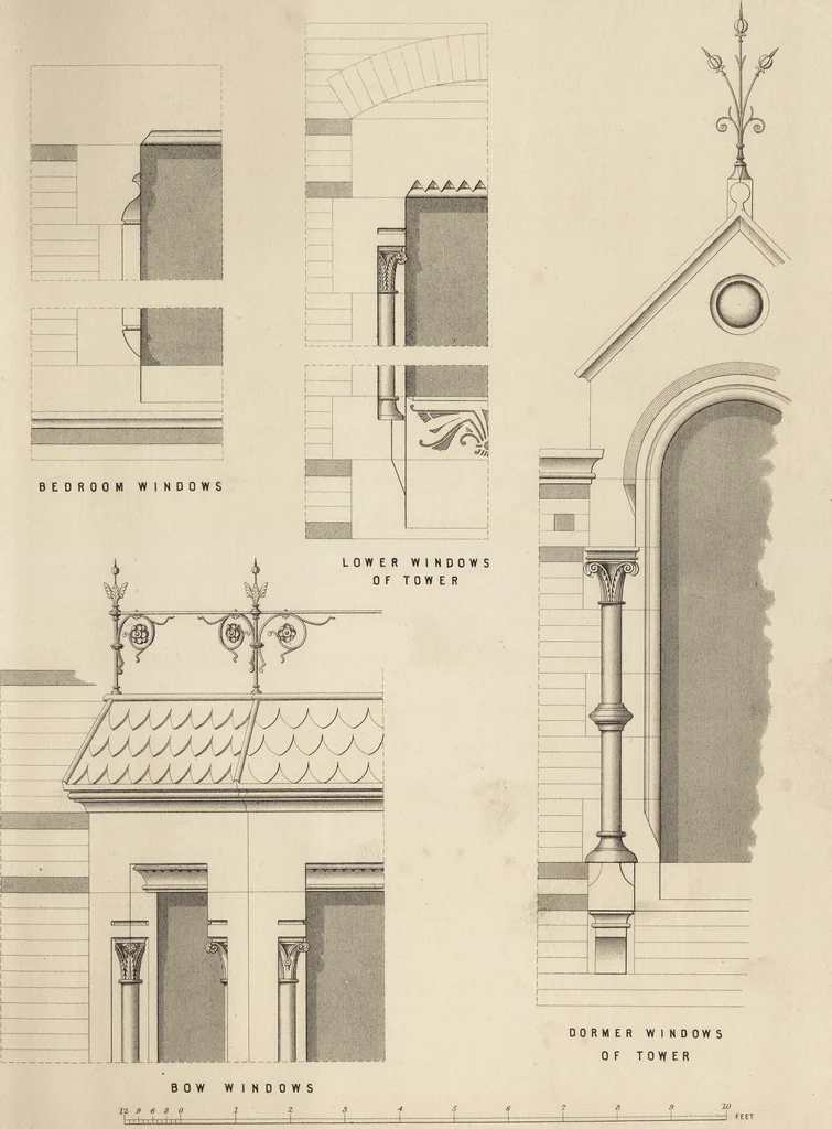 An illustration from Cottage, lodge, and villa architecture, 1870, leaf 426