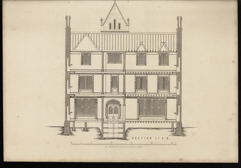 An illustration from Cottage, lodge, and villa architecture, 1870, leaf 438