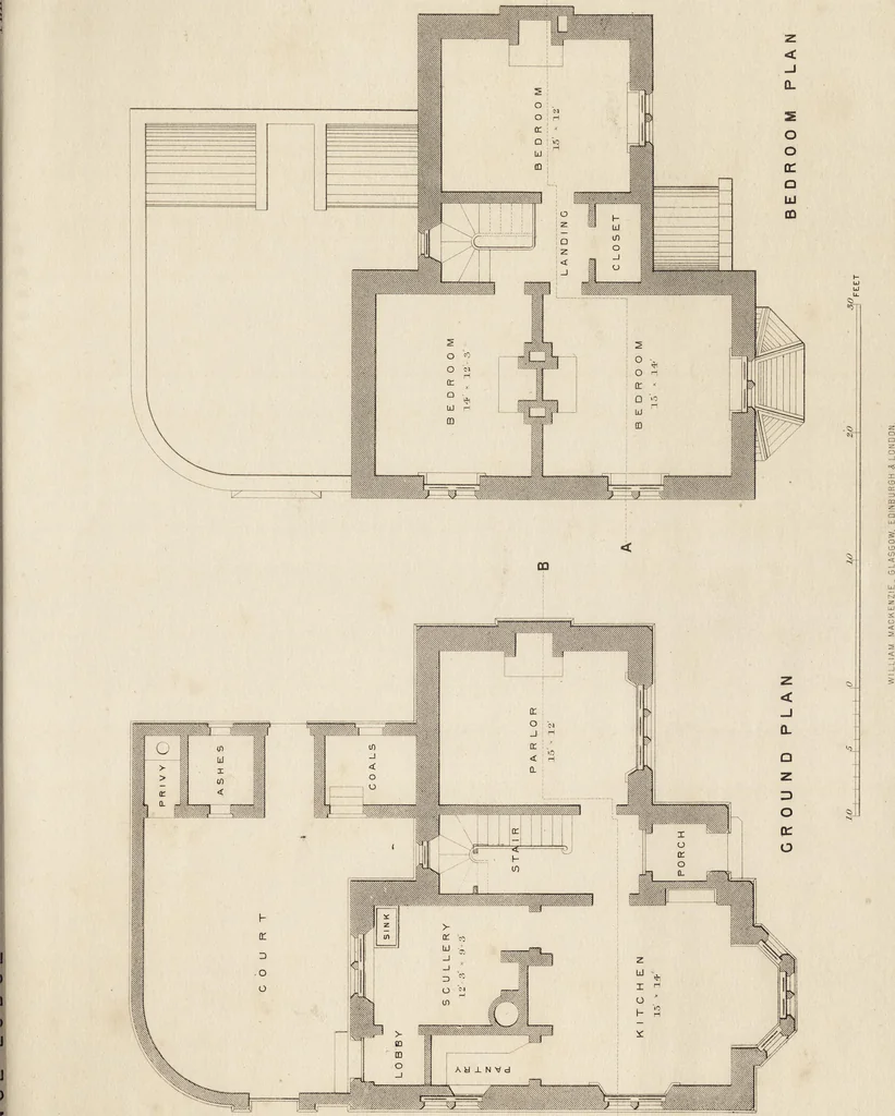 An illustration from Cottage, lodge, and villa architecture, 1870, leaf 86