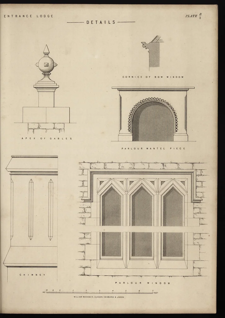An illustration from Cottage, lodge, and villa architecture, 1870, leaf 88
