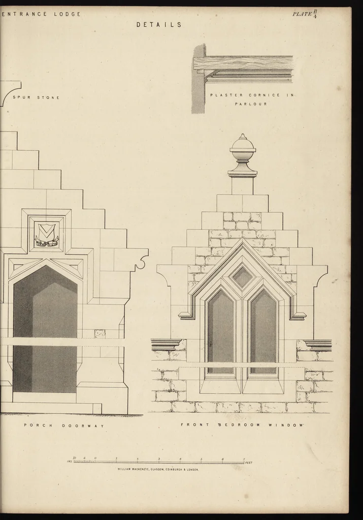 An illustration from Cottage, lodge, and villa architecture, 1870, leaf 90