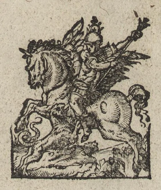 An illustration from L'histoire notable de la Floride sitvee es Indes Occidentales : contenant les trois voyages faits en icelle par certains capitaines & pilotes françois, descrits par le capitaine Laudonniere, qui y a commandé l'espace d'vn an trois moys : à laquelle a esté adiousté vn quatriesme voyage fait par le capitaine Gourgues, 1586, leaf 10