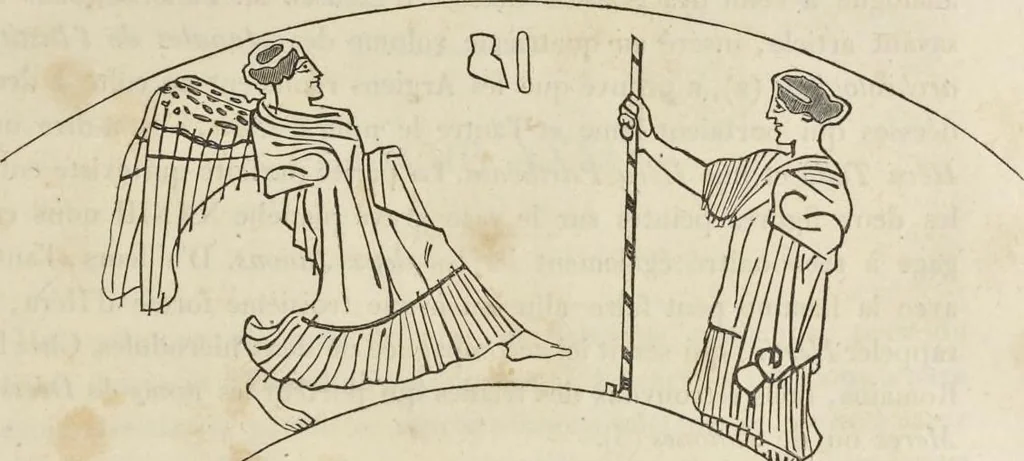 An illustration from Élite des monuments céramographiques; matériaux pour l'histoire des religions et des moeurs de l'antiquité;, 1844, leaf 158