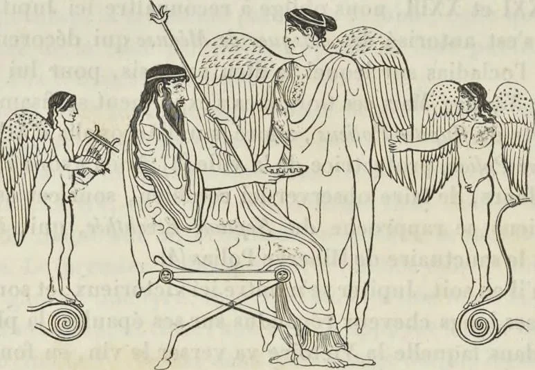 An illustration from Élite des monuments céramographiques; matériaux pour l'histoire des religions et des moeurs de l'antiquité;, 1844, leaf 363