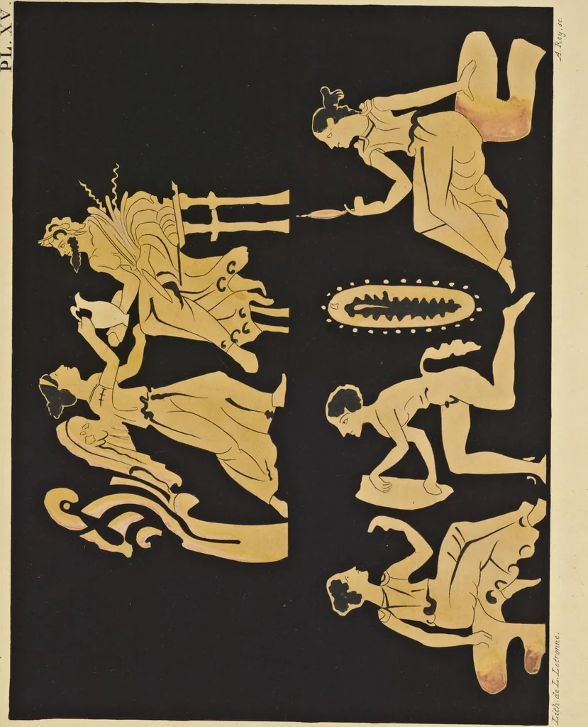 An illustration from Élite des monuments céramographiques; matériaux pour l'histoire des religions et des moeurs de l'antiquité;, 1844, leaf 478