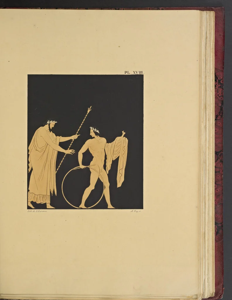 An illustration from Élite des monuments céramographiques; matériaux pour l'histoire des religions et des moeurs de l'antiquité;, 1844, leaf 484