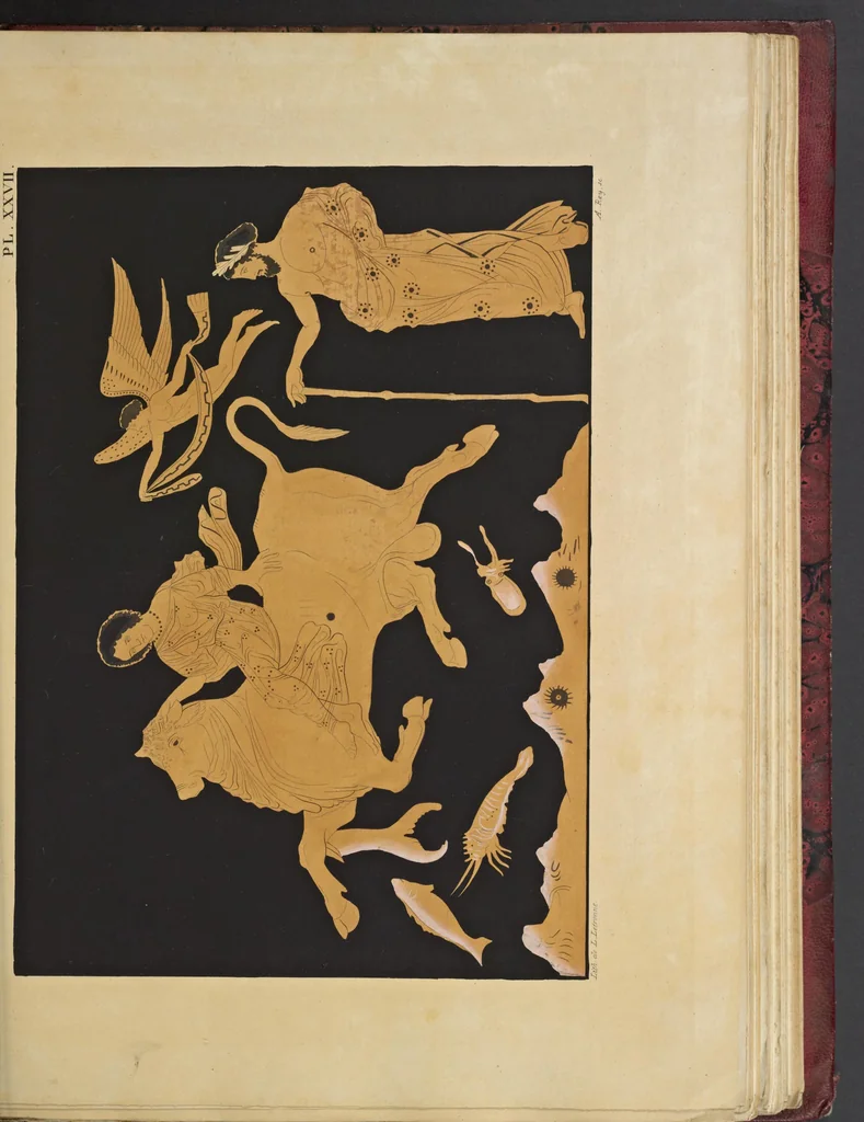 An illustration from Élite des monuments céramographiques; matériaux pour l'histoire des religions et des moeurs de l'antiquité;, 1844, leaf 500