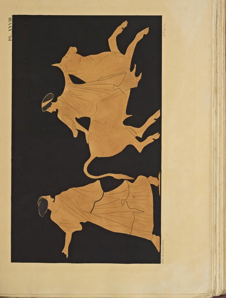 An illustration from Élite des monuments céramographiques; matériaux pour l'histoire des religions et des moeurs de l'antiquité;, 1844, leaf 502