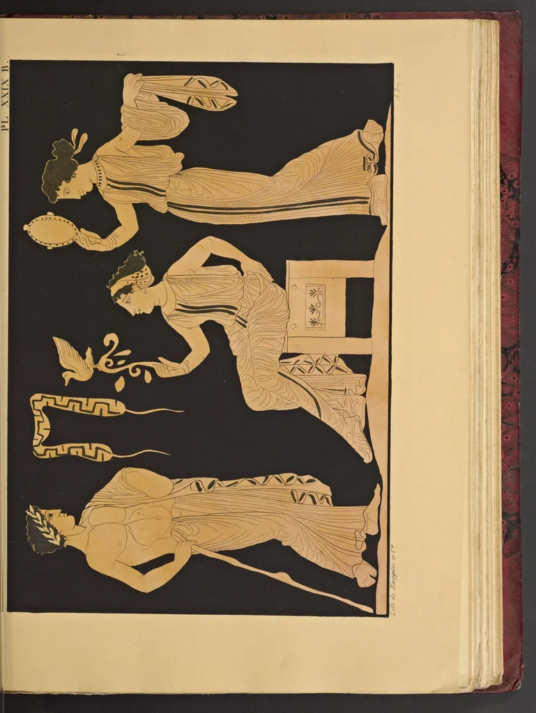 An illustration from Élite des monuments céramographiques; matériaux pour l'histoire des religions et des moeurs de l'antiquité;, 1844, leaf 506