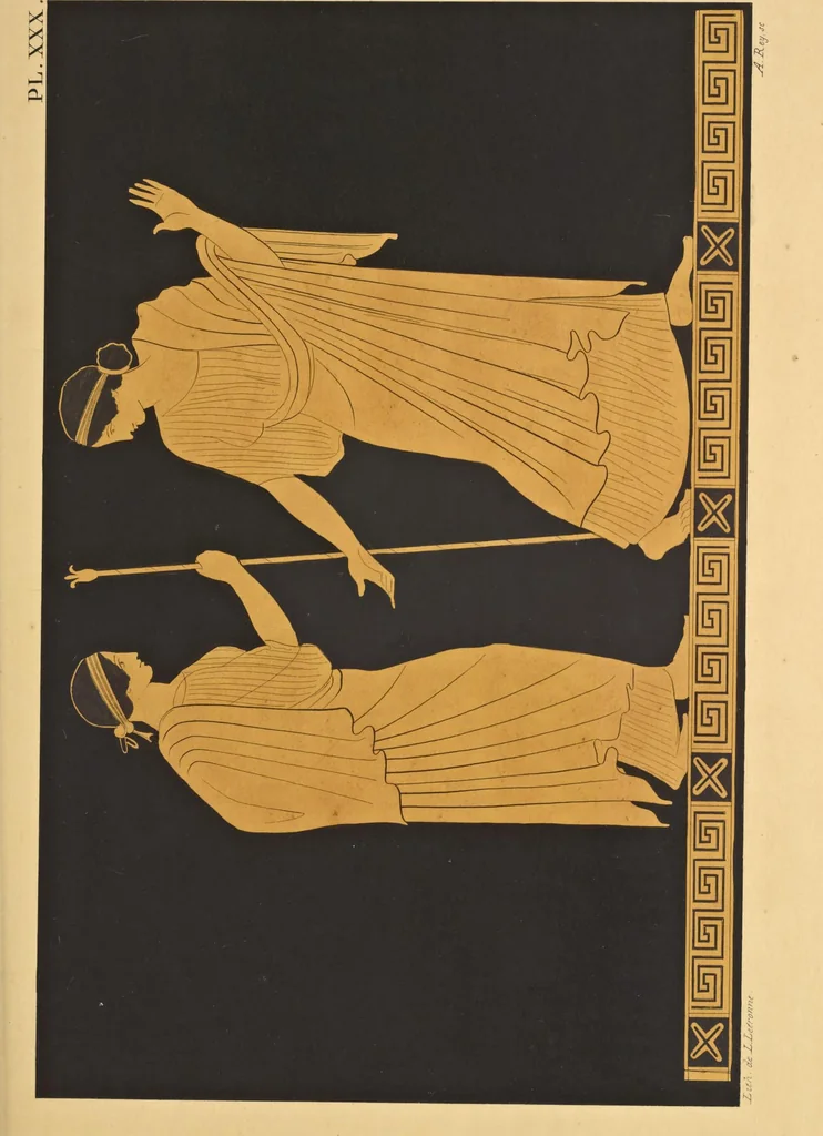 An illustration from Élite des monuments céramographiques; matériaux pour l'histoire des religions et des moeurs de l'antiquité;, 1844, leaf 508